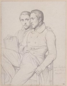 Double Self-Portrait of Hippolyte and Paul Flandrin by Jean Auguste Dominique Ingres